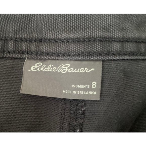 Eddie Bauer Women Sz 8 Pants Charcoal Gray Capri Straight Leg Outdoor Hiking - Picture 8 of 11